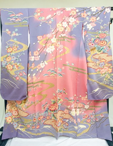 Light purple pink furisode - pink,