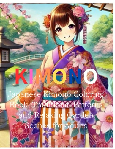 Kimono japanese coloring - kimono:, book