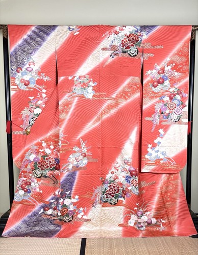 Furisode kimono vintage - kimono,