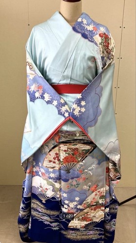 Light blue furisode - furisode, japanese