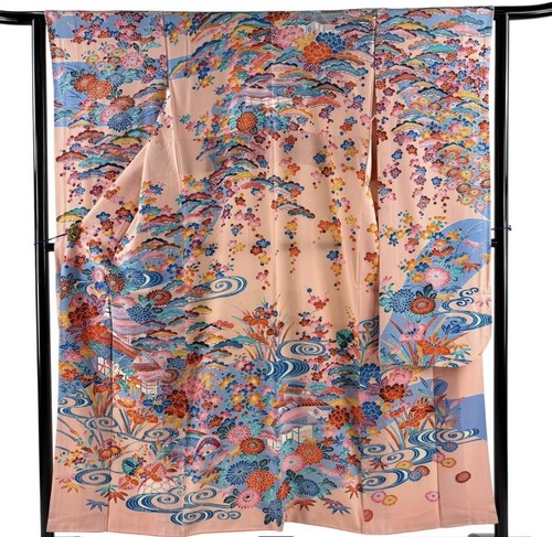 Pink salmon furisode long - pink,