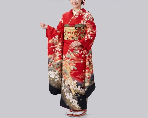 Vintage silk furisode - vintage,